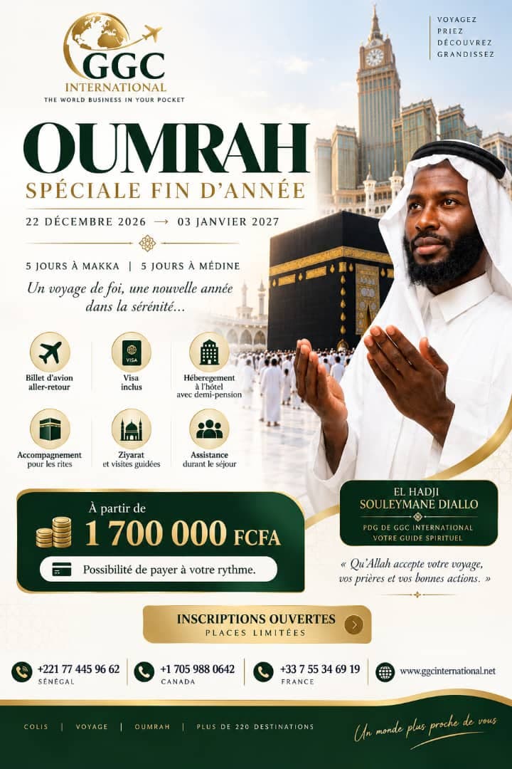 Omrah spéciale fin d’année 2026 : inscriptions ouvertes